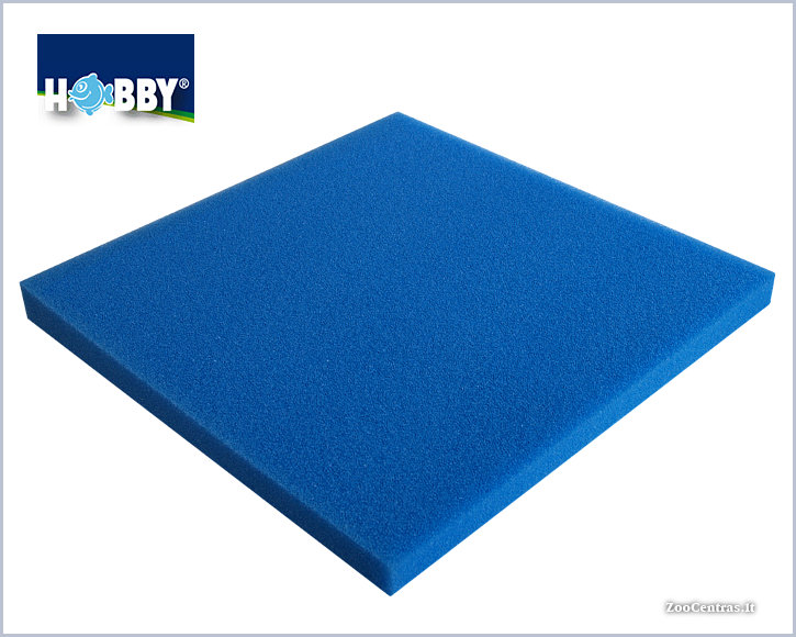 Hobby - Mėlyna filtravimo kempinė 50x50x2cm / smulkiai akyta