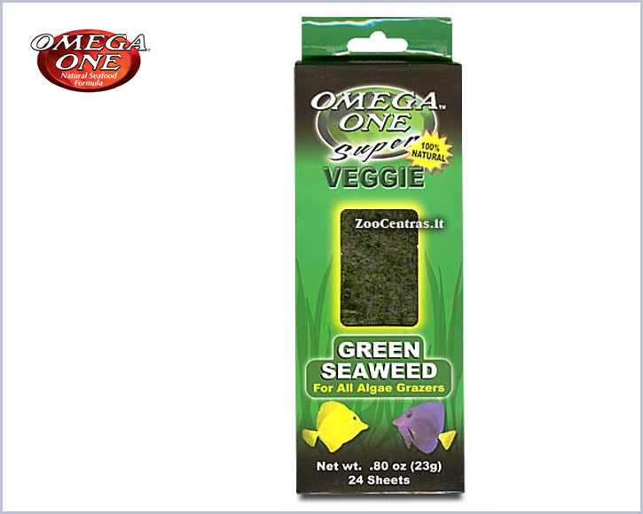 Omega One - Super Veggie, Žali jūros dumbliai 23 g / 24 lakštai