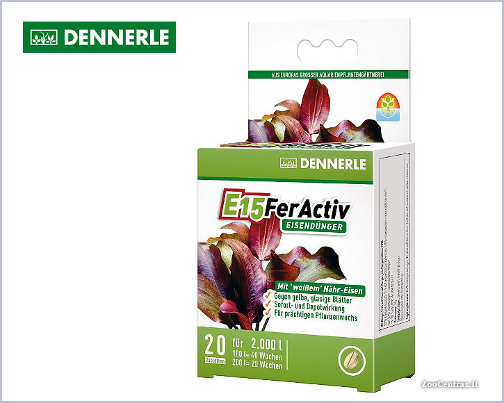 Dennerle - E15 FerActiv, Geležies trąšos augalams 20 tablečių